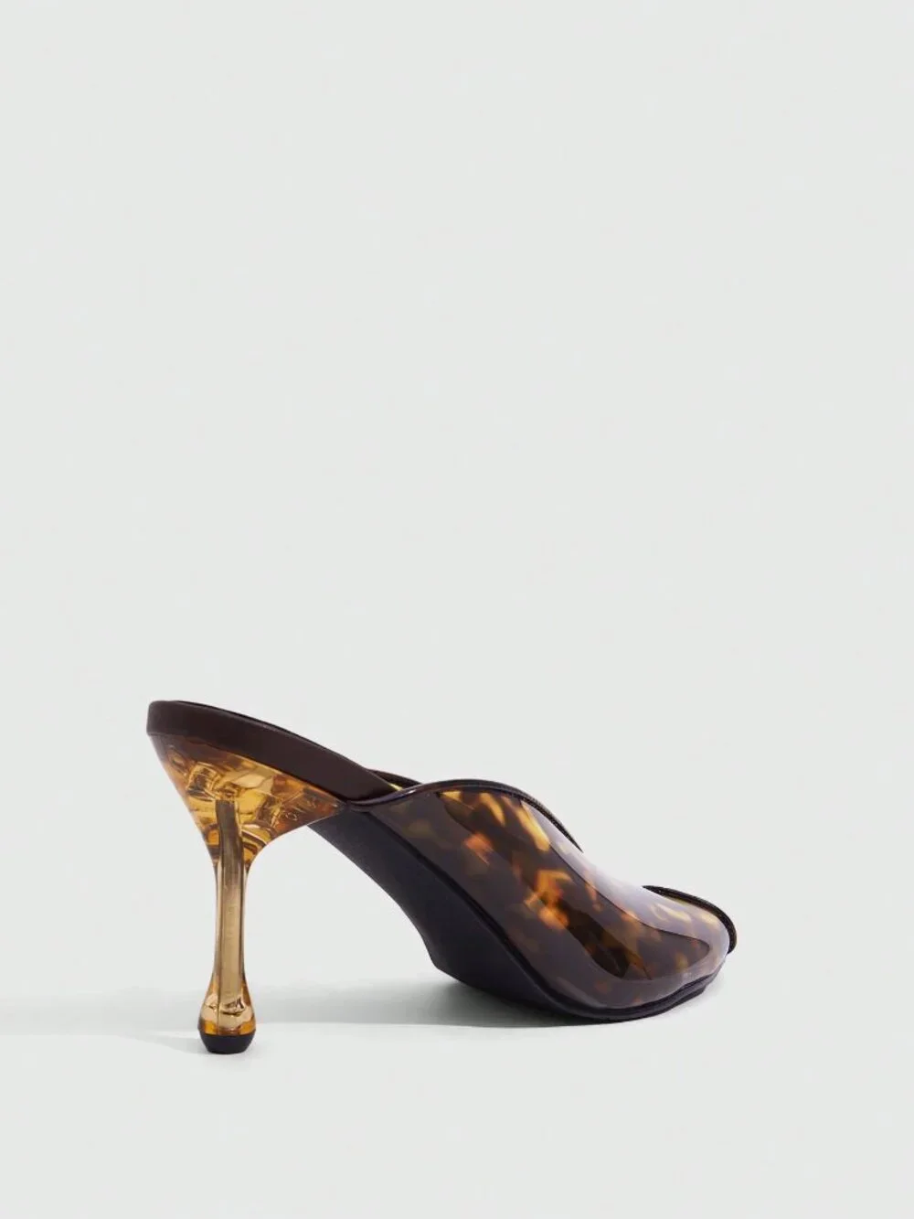 Coffee Brown Elegant Women's Wedges Open Toe Leopard Print Peep Toe Sandal